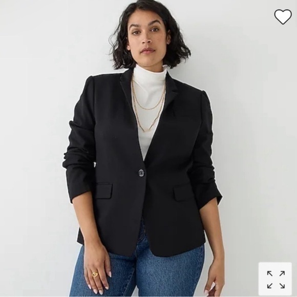 J.Crew Regent blazer in wool flannel Black Size 6P - Picture 1 of 10